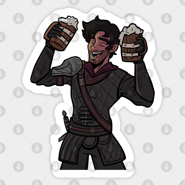 "Drinks are on me!"- Kytius Westwind Sticker by Off the Beaten Path Musical